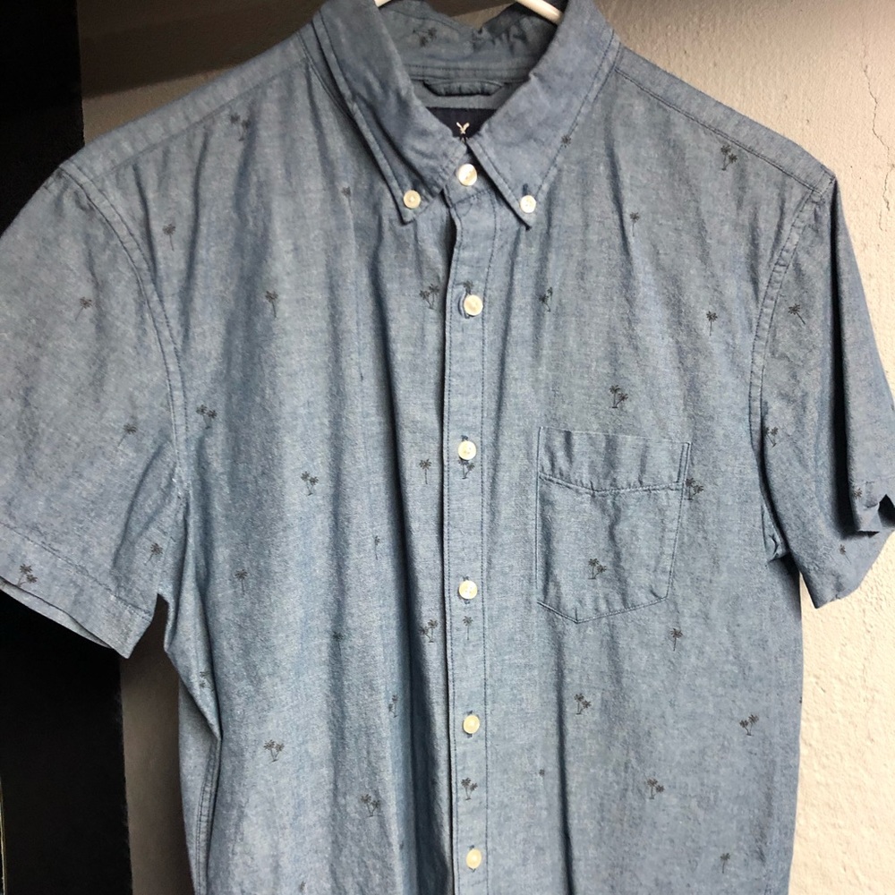 American Eagle Blue Button Down - image 1